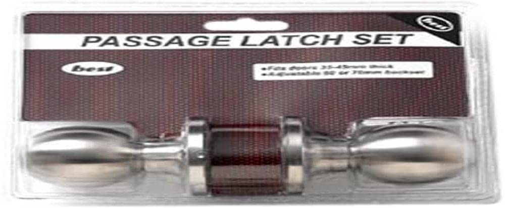 merriway Bulk Hardware BH01662 Passage Jack Set in Stainless Steel Finish, White