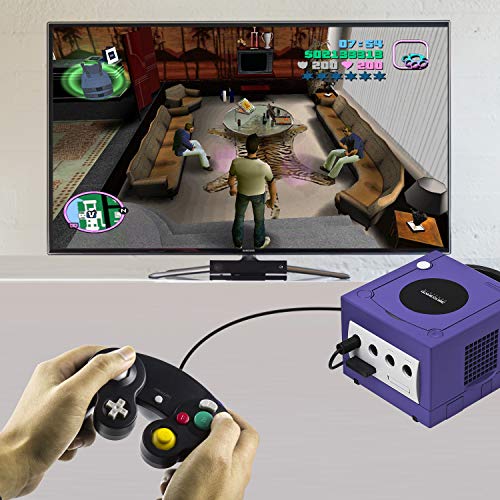 Diswoe GameCube controller, Classical wired NGC GameCube controller for Nintendo Wii GameCube GC Console Black, cable length 1.8m - Thumbnail 6