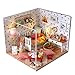 Flever Dollhouse Miniature DIY House Kit Creative Room with Furniture and Glass Cover for Romantic Artwork Gift(Fruit of Autumn)