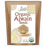 Jiva Organics Organic Ajwain Seeds 7 ounce Bag - Whole Carom Seed, Ajamo, 100% Natural & Non-GMO