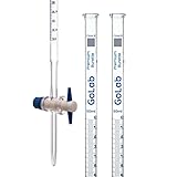 2pcs GoLab Laboratory Class B Burette, 50mL - PTFE