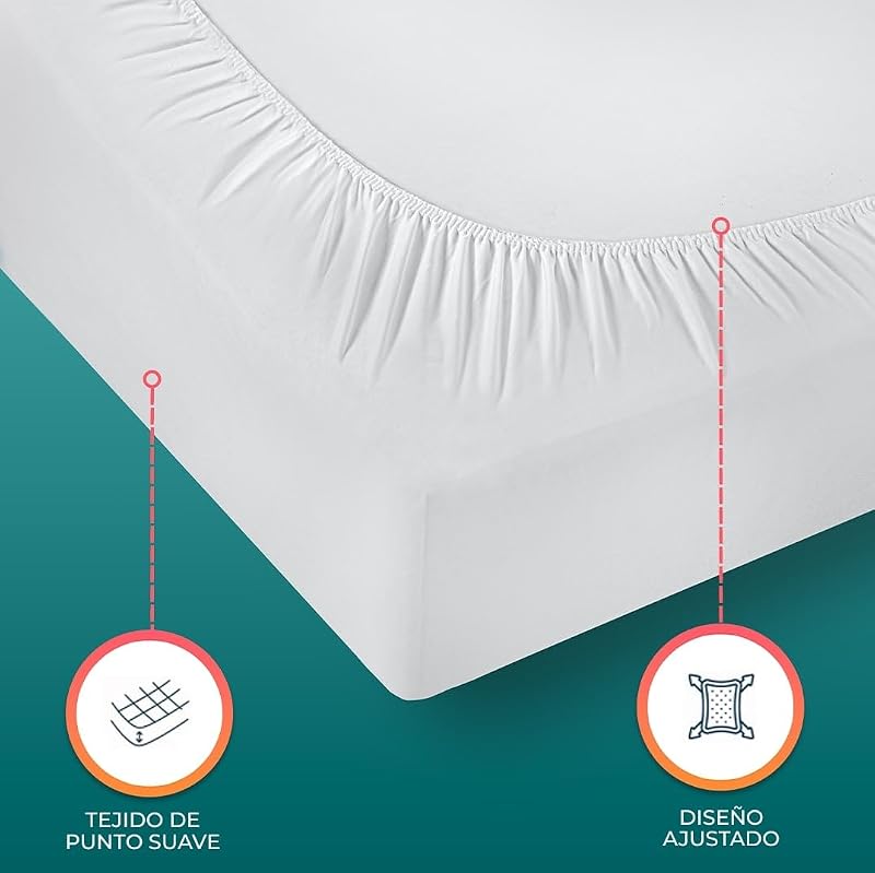 Impermeable Protector colchón 135x190 cm Cubre colchón Corte Ajustado