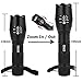 LED Tactical Flashlight - Rechargeable Tactical Flashlights - T6 Flashlight with 18650 Rechargeable Battery & Charger - Zoomable Handheld Flashlight with 5 Modes - Best Camping Outdoor Flashlight