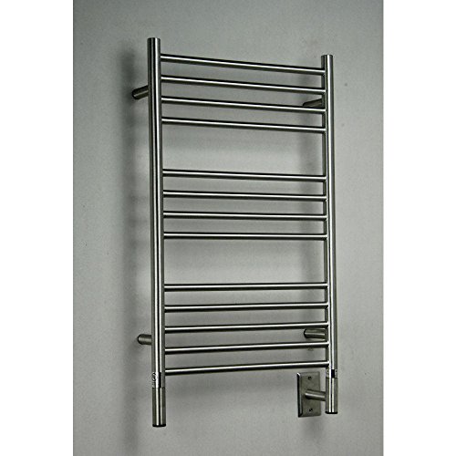 QBC Bundled Amba Heated Towel Warmer - Jeeves - CSB Model C Straight - Brushed Finish 20.5 in W x 36 in H - 150 to 175 Watts 1.35 to 1.6 Amps - Plus Free QBC Towel Warmer Guide