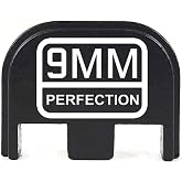 MyGunArts Laser Engraved Anodized Aluminum Rear Cover Slide Back Plate for Gen 1-5 Glock - Replace The Original Plastic Plate - Choose Your Design