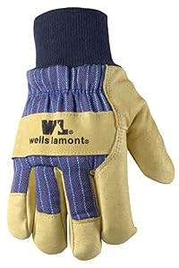 Image of Men's Heavy Duty Winter Work Gloves with Leather Palm, Thinsulate, Medium (Wells Lamont 5127M)