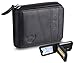 Admetus Mens RFID Blocking Wallets Zipper Leather Wallet for Men Bifold RFID Card Holder (Black-28)