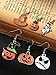 12 Pairs Halloween Theme Earrings Drop Dangle Earrings Halloween Pumpkin Ghost Skeleton Dangle Earring for Women Halloween Decoration