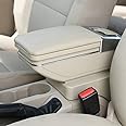 SZSS-CAR Leather Car Center Console Armrest Box Replacement for Ford Ecosport 2013 2014 2015 2016 2017 Armrests Storage Box (Beige)