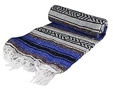 Authentic Mexican Falsa Blanket (Burgandy)