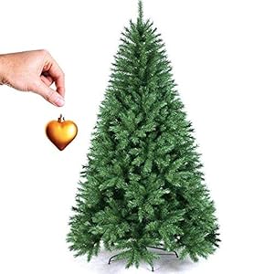 Bakaji 1035076 kerstboom, ecologische brandvertragende ijzeren basis, groen goud, één maat