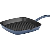 Cuisinart , 9.25" Square Grill Pan, Enameled Provencial Blue