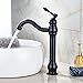 Rozin Deck Mount Bathroom Vessel Sink Faucet Single Lever Control Tall Spout Mixer Taps Oil Rubbed Bronze Finish