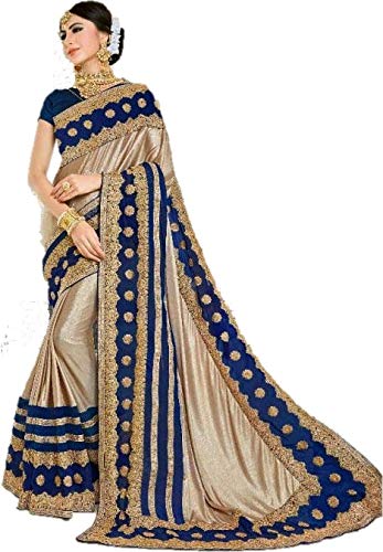 Lycra Silk Heavy Work Saree with 