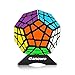 Speed Cube | 3x3 Pyraminx Megaminx Mastermorphix Pyramorphix Triangle Cube Puzzle Pack | Magic Cube Set with Cube Stand | Black