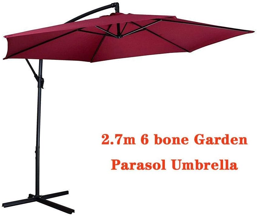 LXDDP Sombrilla Impermeable 2.7M con manivela, función antioxidante y