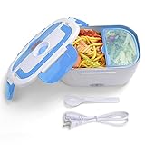 Yescom 1.5L Portable Electric Heating Lunch Box Food Storage Warmer w/Stain Steel & PP Removable Container Blue