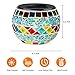 Solar Mosaic Table Lights Kinna 2 Pack Solar Glass Ball Table Lamp Waterproof for Home, Garden, Patio Decoration Warm White