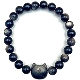 YXMN Feng Shui Bracelet Good Luck Gifts Charms Lucky Black Cat Lover Gifts For Women Friends Feng Shui Bracelets For Birthday Christmas Crystal Bracelet Spiritual Gift Ideas