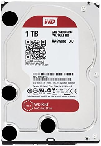 Western Digital Red WD10EFRX 1TB 5400 RPM SATA-6GB/s 64MB 3.5" NAS HDD