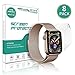 [8 Pack] AnoKe for Apple Watch iWatch 38mm / 40mm Screen Protector (Series 6/SE/5/4 Series 3/2/1),Liquid Skin [Max Coverage] Curved Edge Case Band Friendly Lifetime Replacement Warranty 38mm /40mm