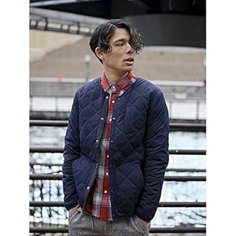 Amazon ドゥニーム メンズ Denime ノーカラーインナーダウン