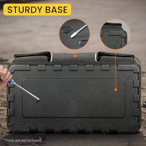 LBOYLOVE® Tool Bag, 20-inch Tool Organisers, 600 Denier Large Tool Bag for Home DIY & Equipment Storage, Yellow and Black (50cm/20inch)