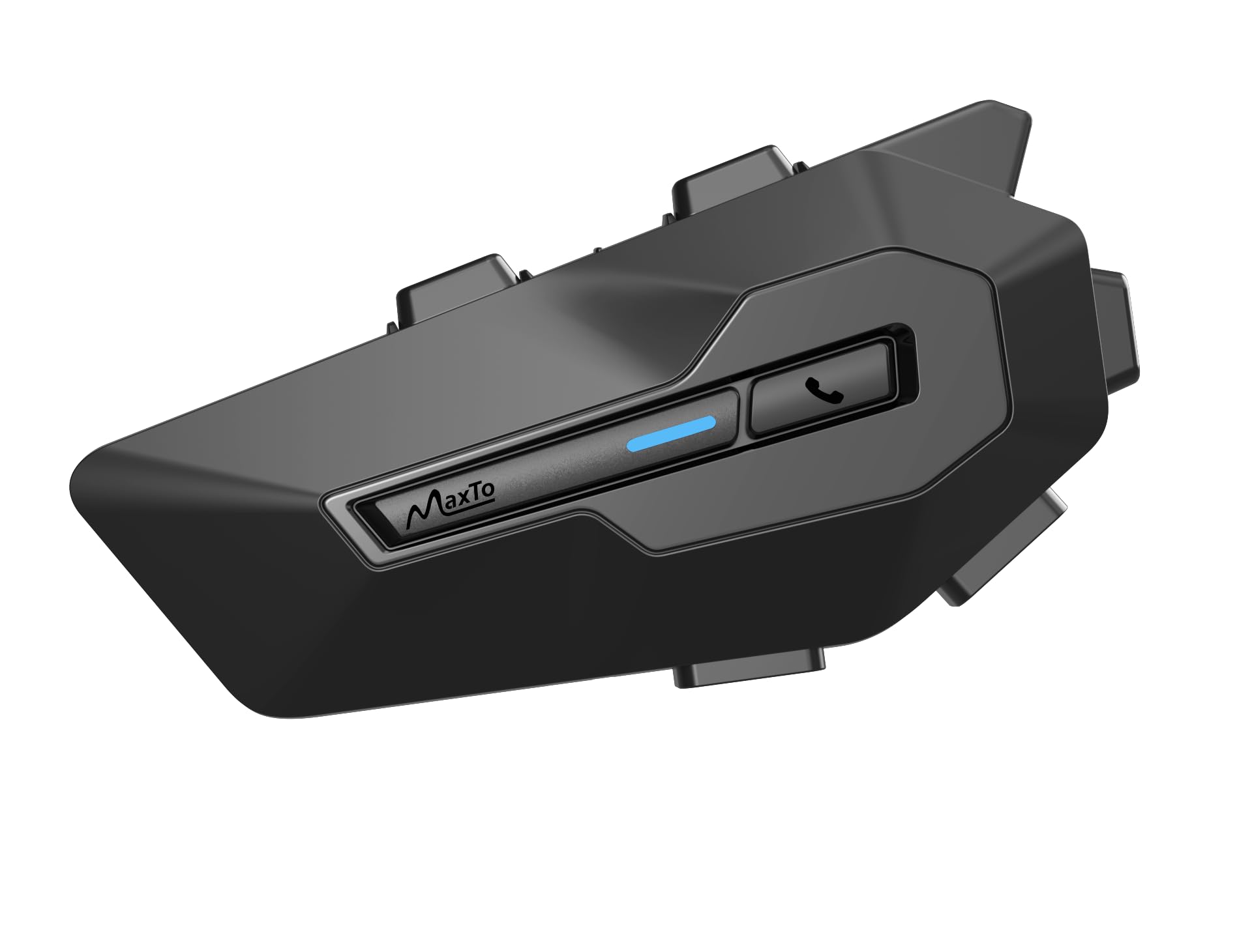 MAXTO Helmet Communication Systems with Music Sharing, X2 2-Riders 1000M Motorcycle Bluetooth Headset with FM/AI Voice, Motorcycle Helmet Speaker Intercom Headset (Soft + Hard Mic for all Helmets)