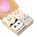 4 Pairs Soft Comfortable Novelty Cartoon Animal Cat Crew Pattern Cotton Socks (4 pairs(4 colors panda))