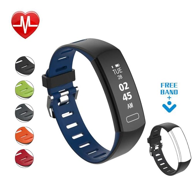 Fitcomm Fitness Tracker Activity Tracker Watch With Heart Rate Monitor Ip67 Waterproof Smart Fitness Band With Sleep Monitor Step Counter Calorie