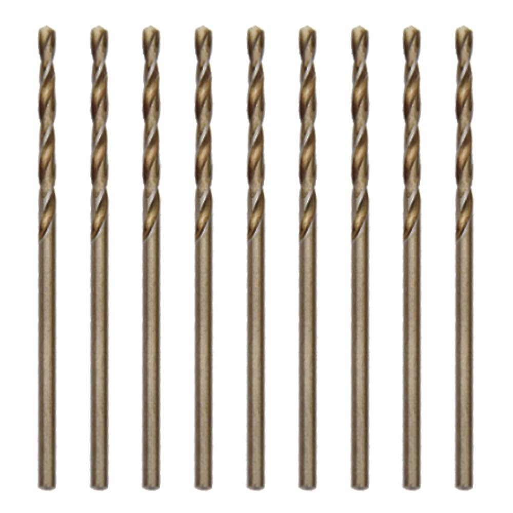 CEEYSEE 10Pcs Drill Bits 1.5mm HSS Cobalt Drill Bit Straight Shank Twist Drill Bits Titanium Jobber Drill Bit Sets for Stainless Steel,Aluminum, Plastic and Wood (1.5mm/MHZT)