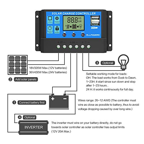 3 ALLPOWERS+Charger+Controller+Intelligent+Regulator