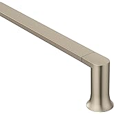 Moen Genta LX Brushed Nickel Modern 24-Inch Single Wall Mounted Towel Bar for Kitchen or Bathroom, BH3824BN