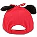 Disney Minnie Mouse Ears Baseball Hat for Girls Size 4-7 Kids Cap, Red, Toddler Age 2-4