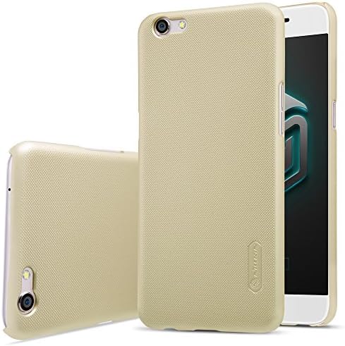 OPPO R9S Plus Case,DISLAND(TM) Frosted Matte Shield Hard Case Back Cover Shell for OPPO R9S Plus With Screen Protector - Retail Packaging,Golden