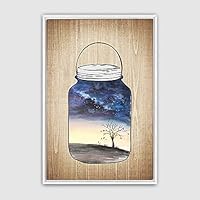 Framed Canvas Wall Art Bottle and Bulb Canvas Prints Home Artwork Decoration for Living Room,Bedroom - 16x24 inches