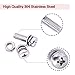 Hilitchi 400pcs M2 M2.5 M3 M4 M5 Phillips Pan Head Screws Nuts w Washers Assortment Kit - 304 Stainless Steel