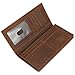 YALUXE Men's RFID Blocking Long Bifold Leather Wallet with 12 Card Slots