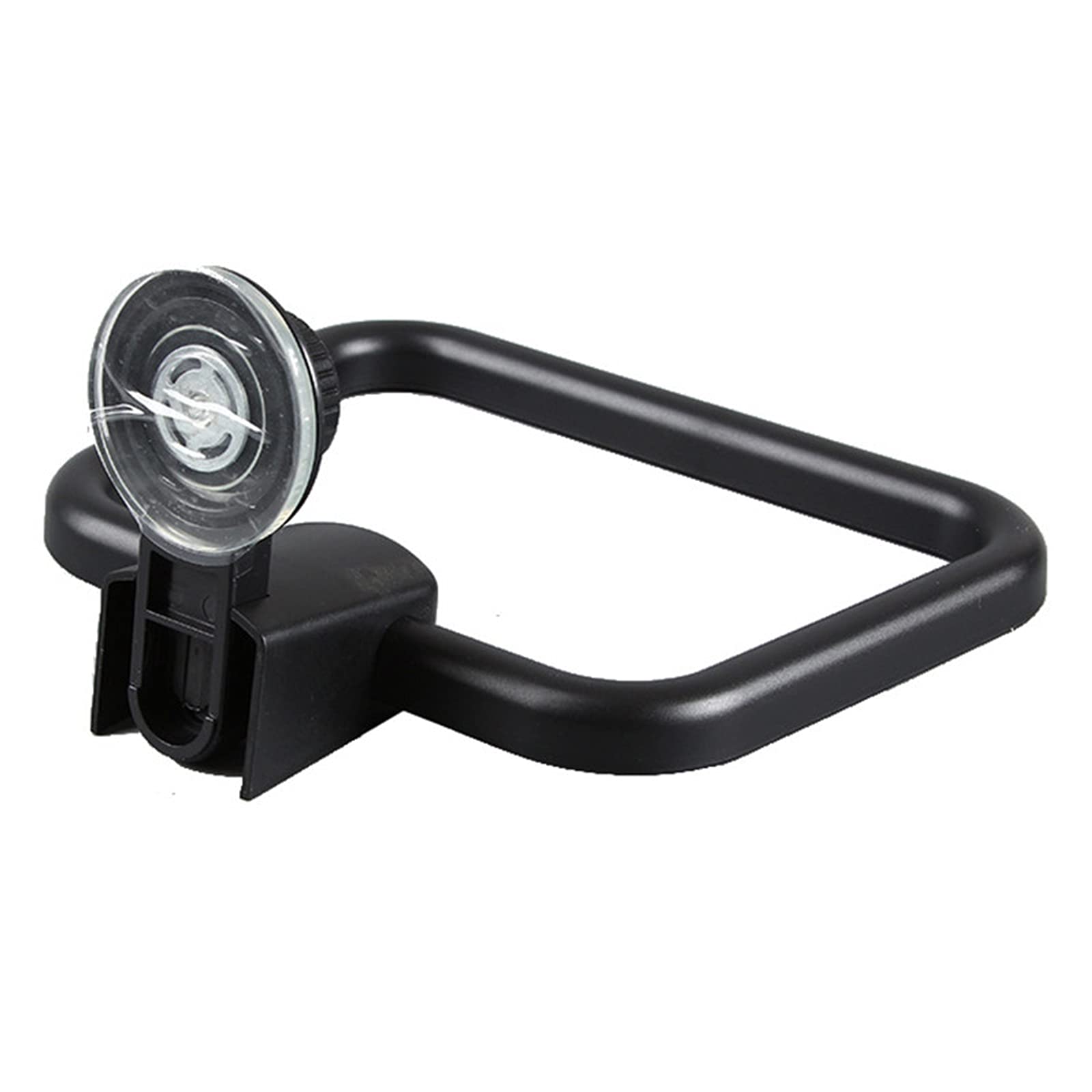 WMLBK ABS Vacuum Square Hand Towel Ring Holder-PVC Hand Towel Ring Accessories Wall Mounted For Kitchen,Bathroom (Black)