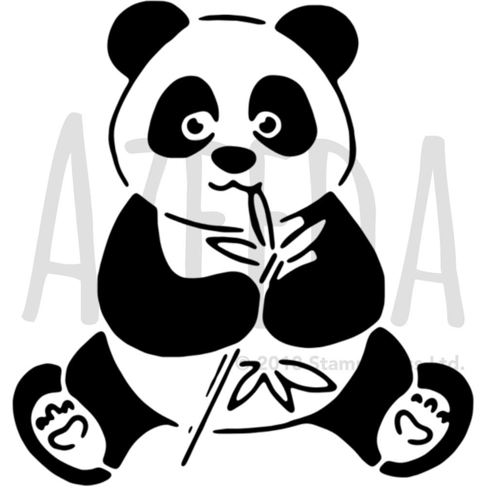 A4 'Panda Eating' Wall Stencil / Template (WS00003563) Amazon.co.uk