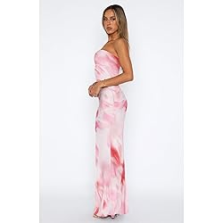 Goafuliy Two Piece Maxi Skirt Set Tiedye Print Y2k