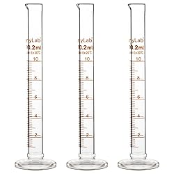 StonyLab 3-Pack Borosilicate Glass 10ml Heavy Wall