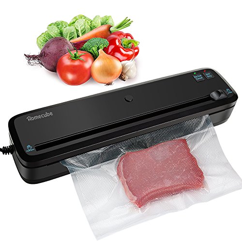 Vacuum Sealer, Homecube 4-in-1 Automatic Food Sealers with Starter Bags & Roll for Food Savers and Sous Vide Plus 20 FREE Sealable Bags