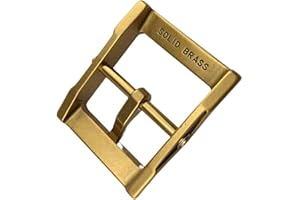 HAORUN Heavy-duty Solid Brass Belt Buckle 2.6 x 2 inches for Belt DIY Material Replacement Accessories, Gold, One Size