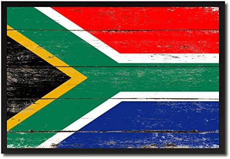 South Africa National Country Flag Shabby Chic Wall Art Home Decor Office Decoration Souvenir Gift Ideas Housewarming 19" x 28"