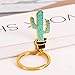 Demarkt Cute Cactus Keychain Hanging Ornament Purse Bag Keyrings for Women (Cactus F)