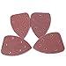 Tonsiki 40 Pieces 60 Grit Mouse Sanding Sheets Triangle Pads Sandpaper with 6 Holes For Grinding Abrasive Tools