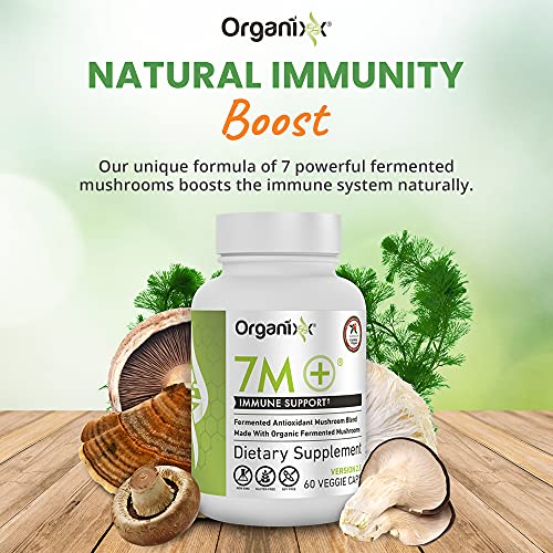 Organixx 7M+ AntiAging Mushroom Supplement 60 Vegetarian