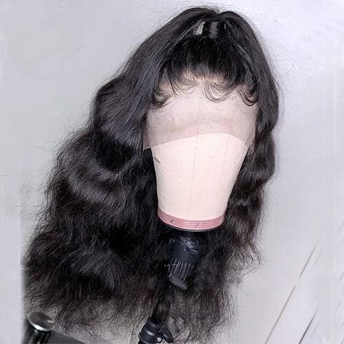 13x6 Deep Part Body Wave Lace Front Wigs Human Hair With Baby Hair Pre Plucked Brazilian Remy Hair Wigs Bleached Knots for Black Women Natural Hairline (18inches)