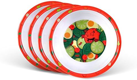MyPlate Kids Veggie Bowl 4-Pack; Teach Healthy Habits to Picky Eaters; Make Veggies Fun
